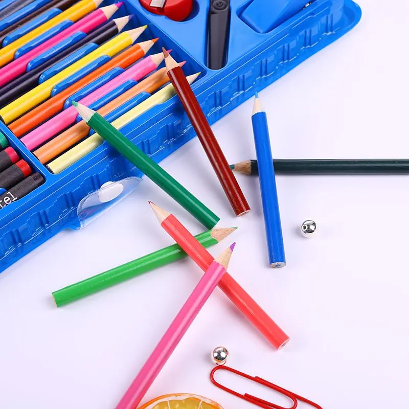 GROSIR Crayon Set 208 Pcs dan 150Pcs Pensil Krayon Warna Lengkap Art Set Menggambar dan Mewarnai Seni Melukis Anak Stationery 4