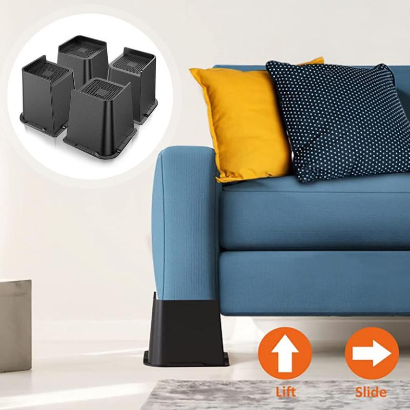 suhaseail- Bed Risers with L-shaped Lip Chair Riser Blocks Set - TikTok ...