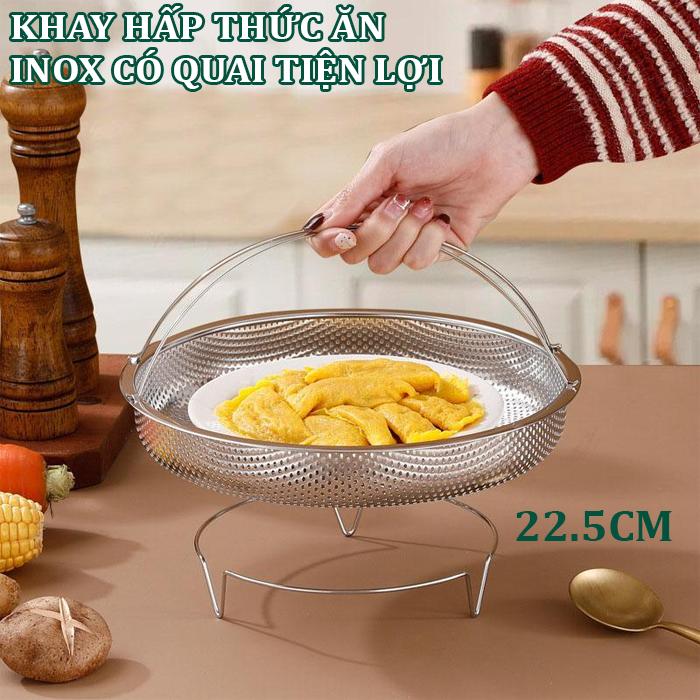 Product Introduction of Giá hấp inox không gỉ có quai xách tiện dụng 4