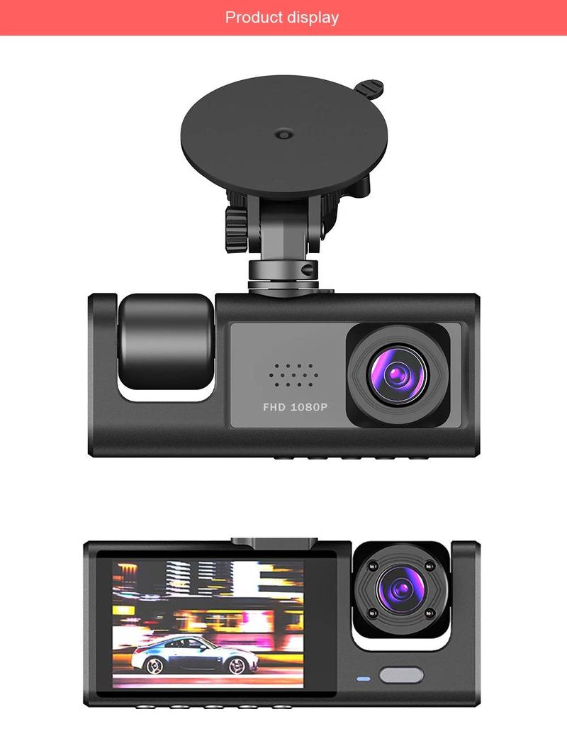 Product Introduction of 1080P Car Dvr 3 Camra Dash Cam for Cars Camera for Vehicle Recorder Video Front and Rear Camera W/ IR Night Vision Dashcam 28