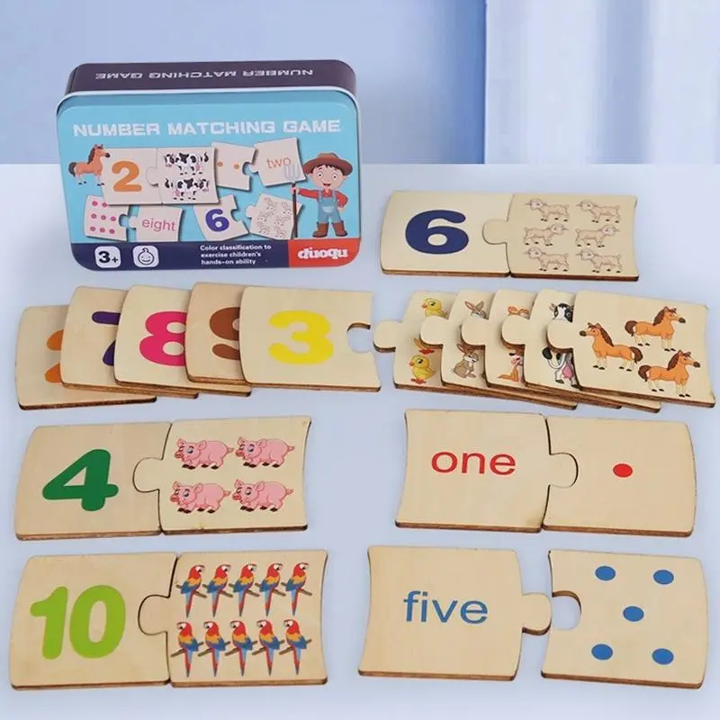 Number Matching Game, 1 Box Number Decomposition Educational Toy, Arithmetic Teaching Aid Toy, Educational Toy for Kids, Gift for Boys & Girls 0
