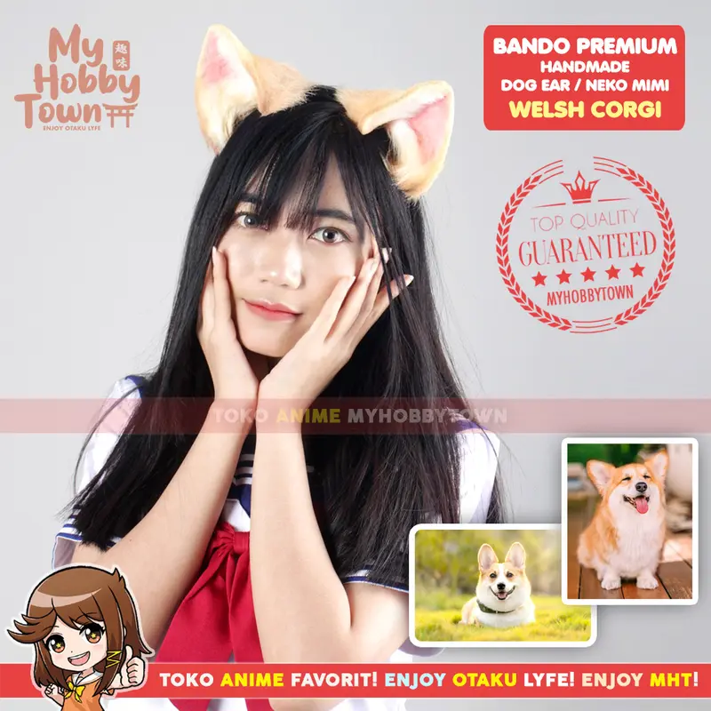 Bando Kuping Kucing Anjing Rubah Rakun Neko Mimi Fox Dog Raccoon Hairband Premium Furry Cosplay Raphtalia 3