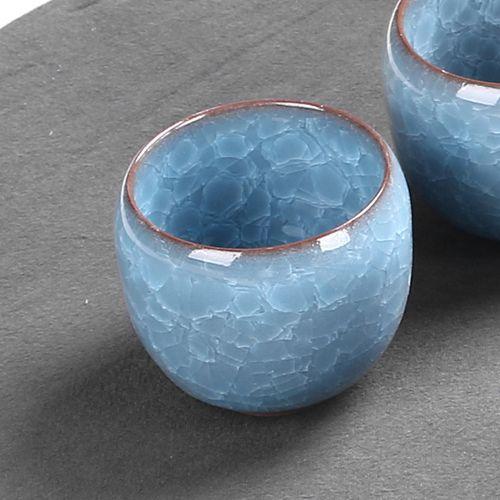 Product Introduction of Made in China Dehua Boutique Cooling Cup Little Dragon Egg Colorful Ceramic Tea Set Boccaro Cup Crackle Glaze Water Cup Kung Fu Tea Cup Beer Mug Set 5