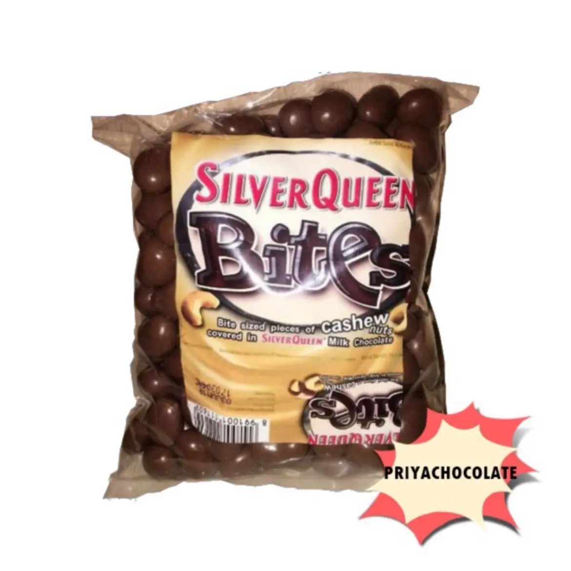 Silverqueen Bites Almond dan Mede (1kg, 500gr) Makanan Ringan Coklat - Toples