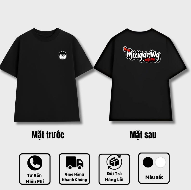 Áo Thun Xinh Mixi Gaming, Chất vải Cotton 220 gsm co dãn 2 chiều mát mẻ, thoáng khí, siêu thấm hút - Nam Menswear Nữ Women Top Cổ Tròn áo phông nữ 0