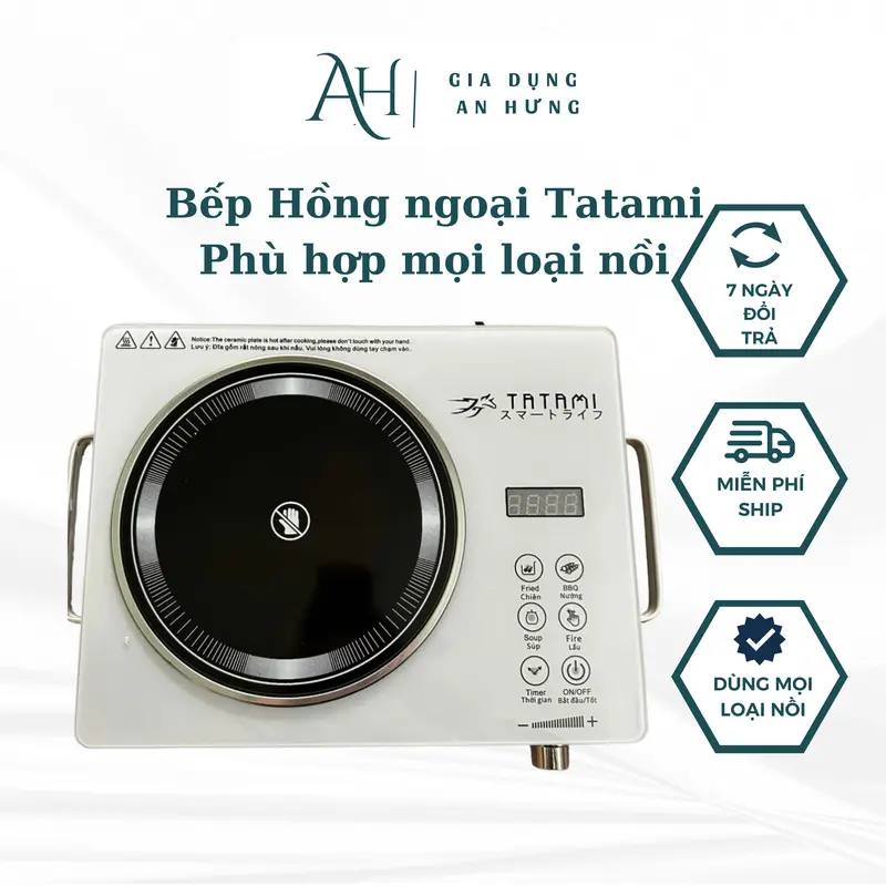 Bếp hồng ngoại, Bếp điện hồng ngoại TATAMI không kén nồi điều khiển cảm ứng công suất 3500W nấu ăn đa năng 0