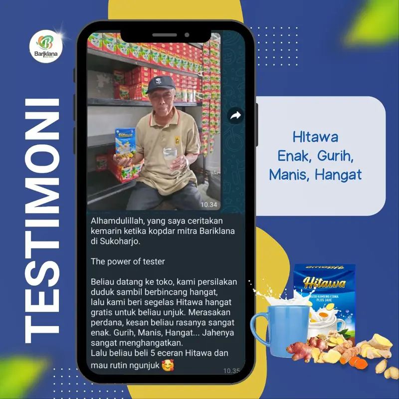 HITAWA Susu Kambing Etawa Plus Herbal Jahe Kunyit Temulawak - 200gr Dairy Milk Bubuk 8