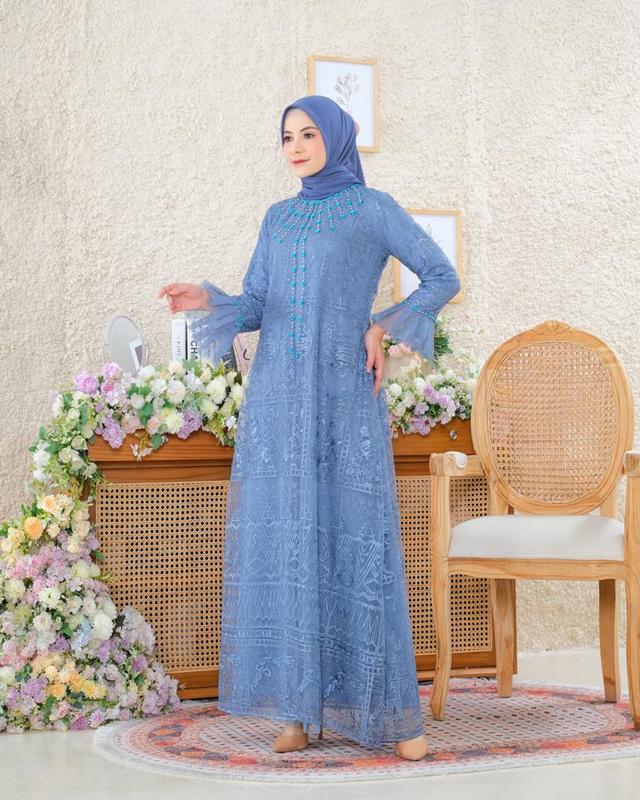 Gamis Kinarya Gamis Semi Outer Gamis Tulle Etnic Premium Gamis Terbaru Gamis Kekinian Gamis Modern Gamis Pesta Dress Pesta Gamis Kondangan Gamis Kebaya Wanita Muslim Payet 3