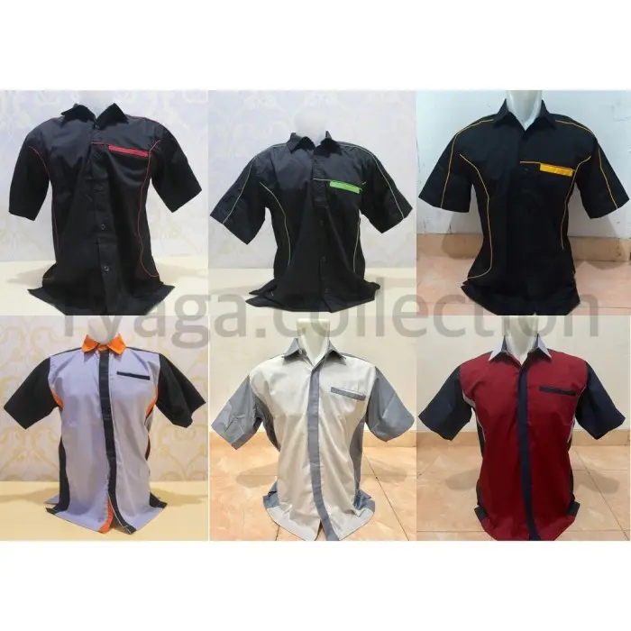 SERAGAM KOMBINASI, KEMEJA SERAGAM, BAJU KERJA, SERAGAM DRILL, 054&070
