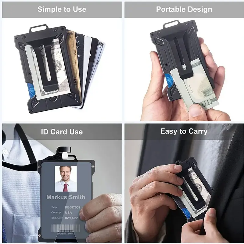 Dompet Kartu Pria Card Holder Magic Wallet Aluminium Anti RFID 4