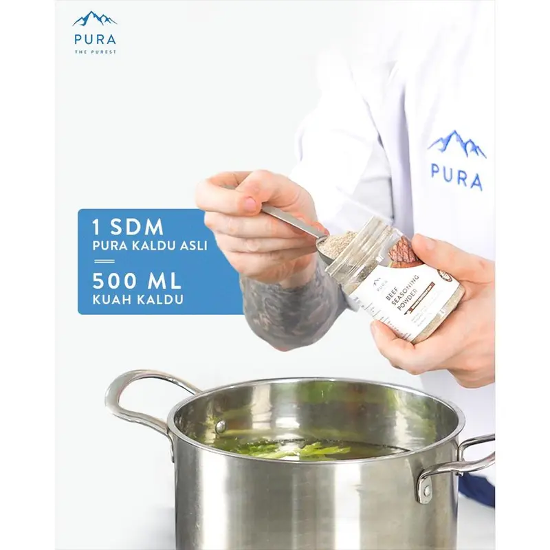 PURA Seasoning Kaldu Sapi Asli Non MSG Kaldu MPASI Beef Powder 100g 2