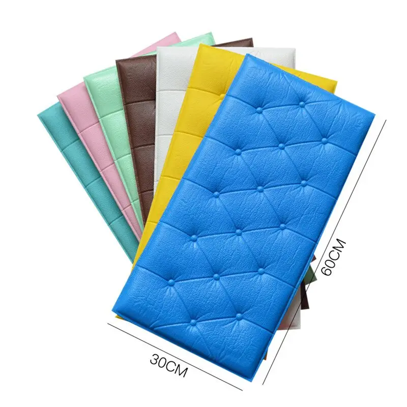 HL0206 Wallpaper 3D Foam Headboard Bed Wall Stiker Walpaper Foam Dekorasi Rumah Room 2
