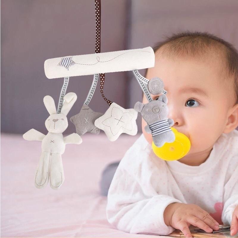 Thỏ Gấu Bông Treo Nôi Phát Nhạc kích thích phát triển giác quan cho bé