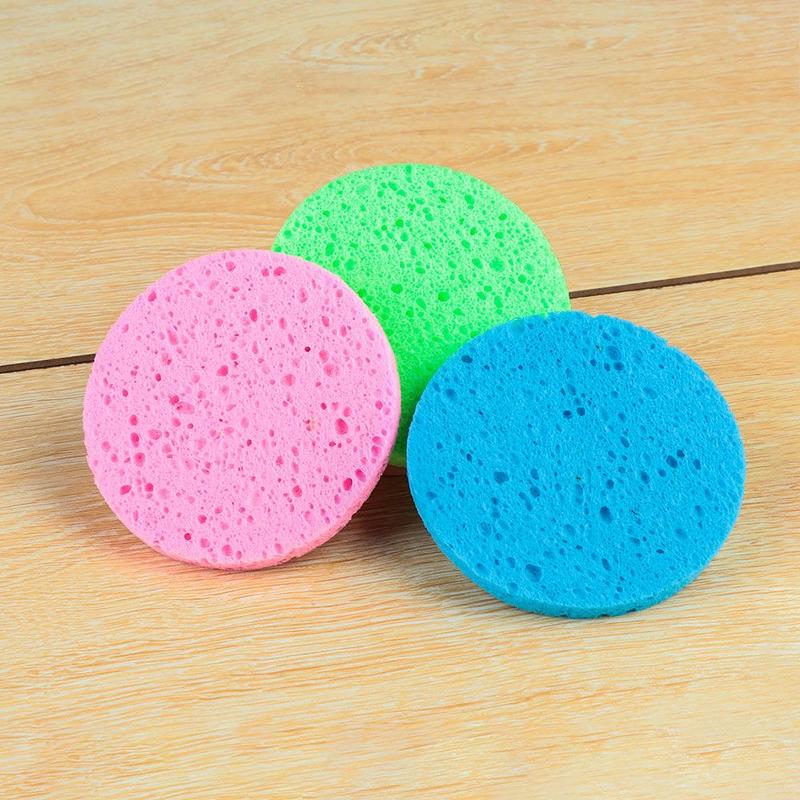 Product Introduction of 5Pcs Portable Skin Care Cleanup Body Facial Cleaner Face Wash Pad Compress Puff Cleansing Sponge 10
