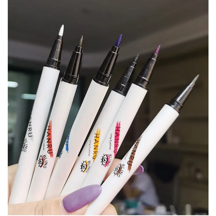 Hanru color eyeliner pen waterproof long-lasting non-smudge very fine white eyeliner pen Lipliner Makeup