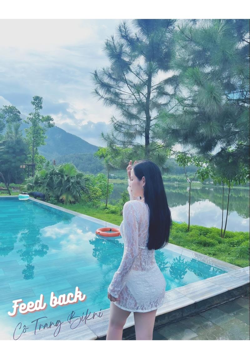 Product Introduction of Áo ren trắng mặc ngoài bikini 2 mảnh, chất co giãn Nữ Women 2