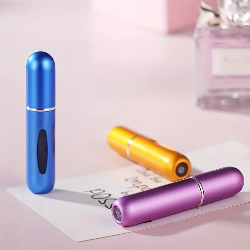 5ml Random Color Travel-size Empty Perfume Atomizer, 5 Counts/set Refillable Bottle for On-the-go Freshness, Sports & Outdoor Makeup Accessories 5