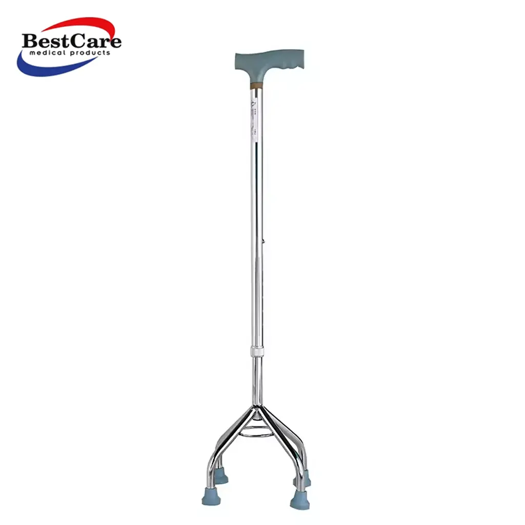 Gậy Chống, Gậy Tập Đi 4 Chân Cao BestCare Chính Hãng Bằng Inox Dành Cho Người Già