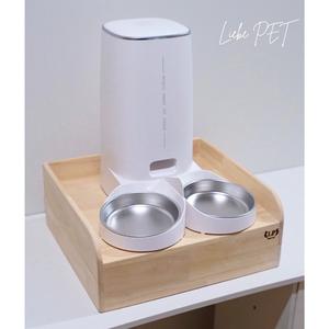 D3 โต๊ะอาหารสัตว์เลี้ยง ถ้วยอาหารแมว ที่วางเครื่องอัตโนมัติ ขนาดใหญ่พิเศษ สำหรับเครื่องอัตโนมัติแบบสองถาด(สินค้าไม่รวมเครื่องอัตโนมัติ)