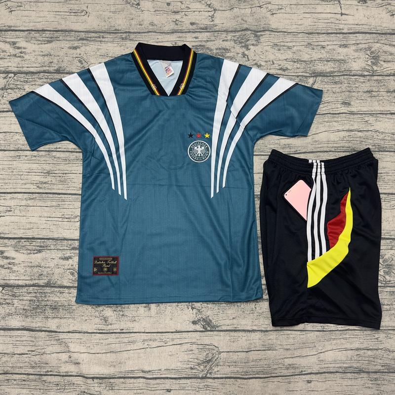 QUẦN ÁO BÓNG ĐÁ ĐỘI TUYỂN ĐỨC - BẢN RETRO 1996- VẢI GAI THÁI CAO CẤP