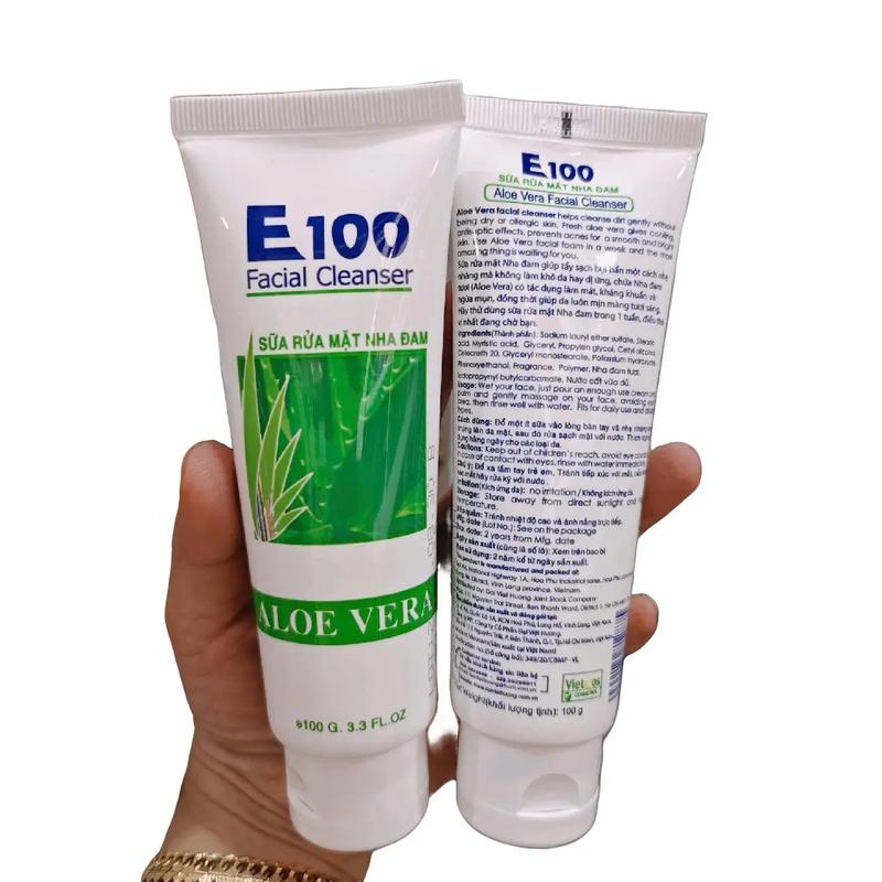 Combo 2 Tuýp Sữa Rửa Mặt E100 Nha Đam, 100g x 2 tuýp