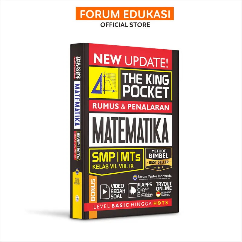 BUKU THE KING POCKET RUMUS DAN PENALARAN MATEMATIKA SMP MTS KELAS VII, VIII, IX Soft Cover 0