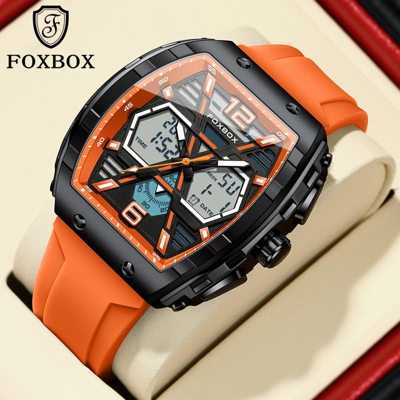 Đồng Hồ Nam Tonneau, Dạ Quang, Chống Thấm Nước, Hàng Mới Về, Thích Hợp Cho Học Sinh Trung Học, Thời Trang, Bán Chạy, Bán Buôn, Thiết Kế Một Mảnh, Có Sẵn Để Dropshipping Watch Đeo Tay 0