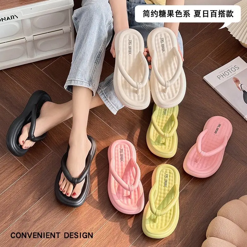 [New] 2368-1 Dép kẹp nữ xỏ ngón chất EVA nhẹ kiểu trơn màu đơn giản mang đi biển đi chơi cực xinh DéP Dép Lê Women