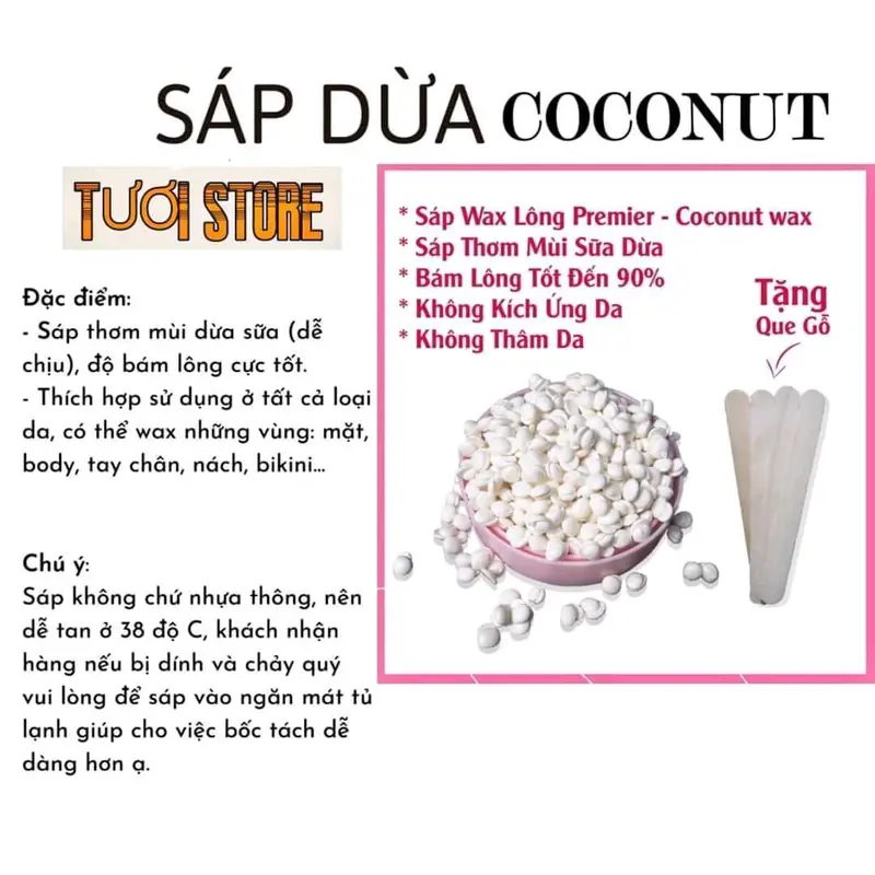 SÁP WAX NÁCH RÂU BI FULL BODY HƯƠNG DỪA SIÊU BÁM MỌI LOẠI LÔNG 2