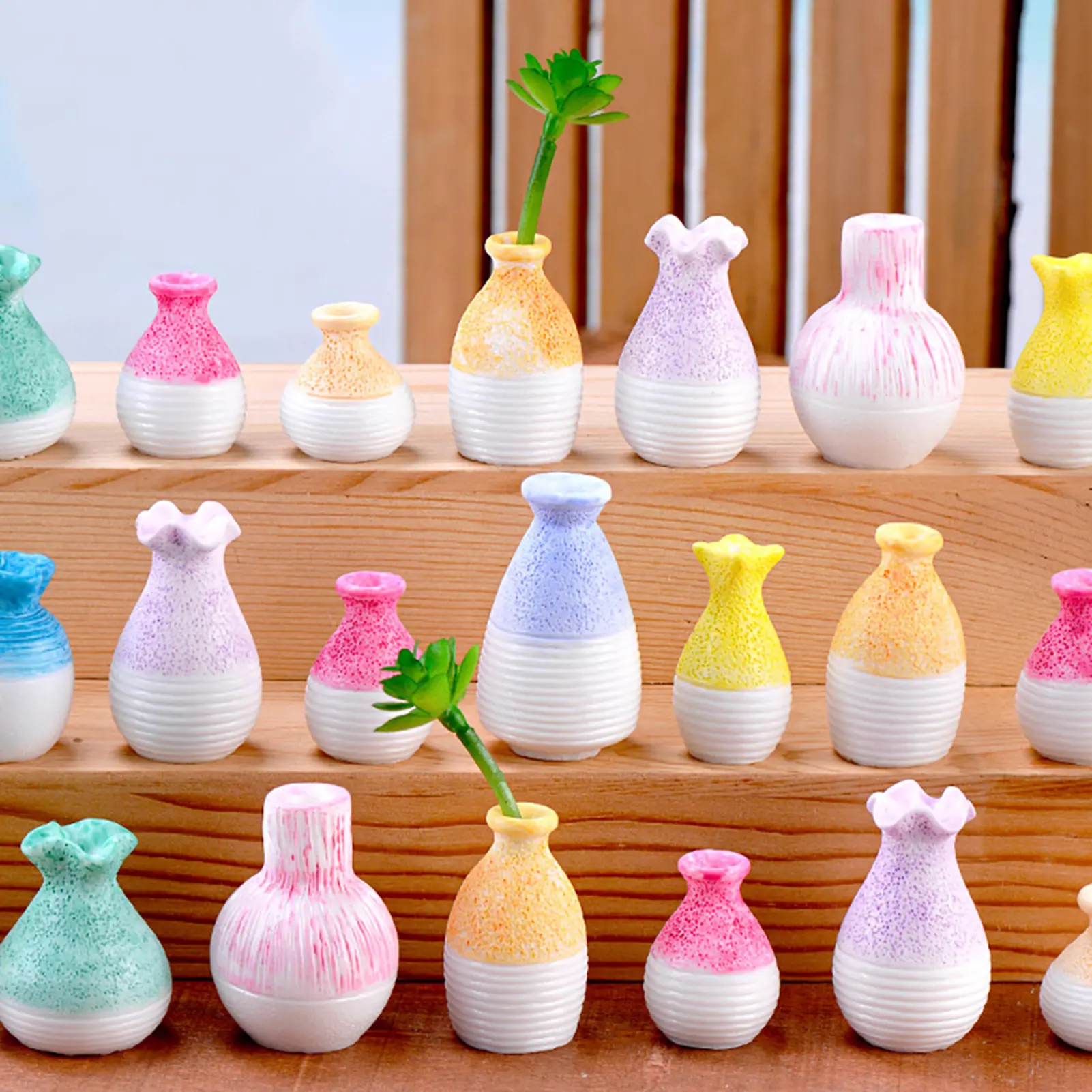 Bình Hoa Thu Nhỏ Đa Công Dụng, Làm Bằng Resin Thủ Công Thích Hợp Cho Vườn