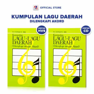 Buku Musik / Kumpulan Lagu2 Daerah Dilengkapi Akord - Kertas CD Dan HVS / Titik Terang - TT