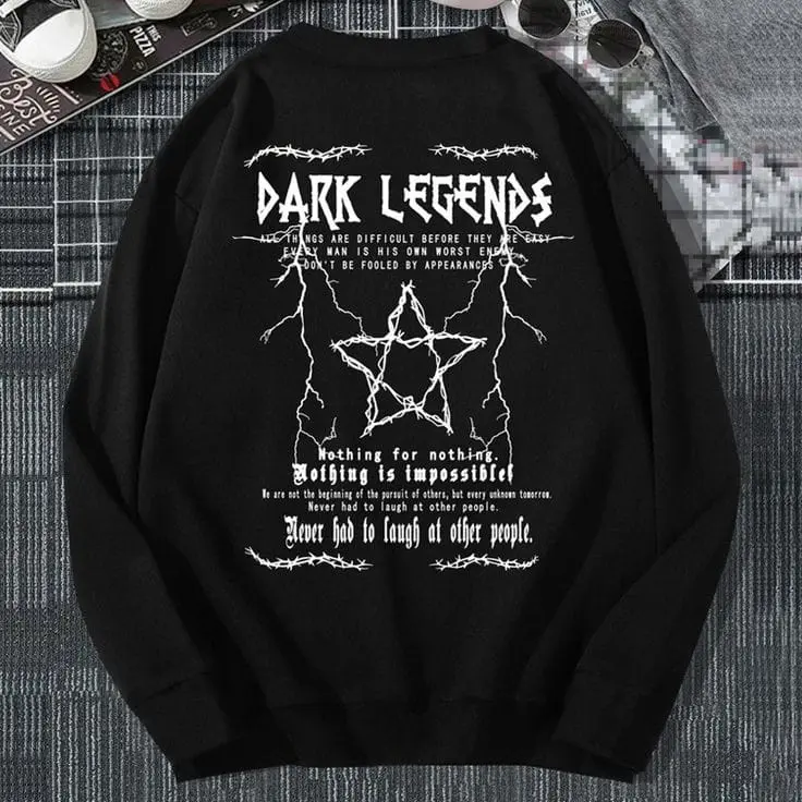 SWEATER CREWNECK PENTAGRAM LEGEND TERBARU/SWEATER BASIC Fleece Panjang