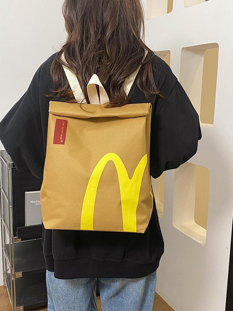 Product Introduction of Fashion Letter Pattern Backpack, Casual Oxford Backpack for Women & Girls, Trendy All-match Bag for Daily Use 0