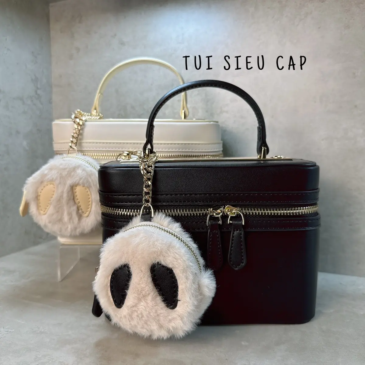 Túi xách nữ dáng Cốp Ped Ari 22 Trơn kèm charm bông