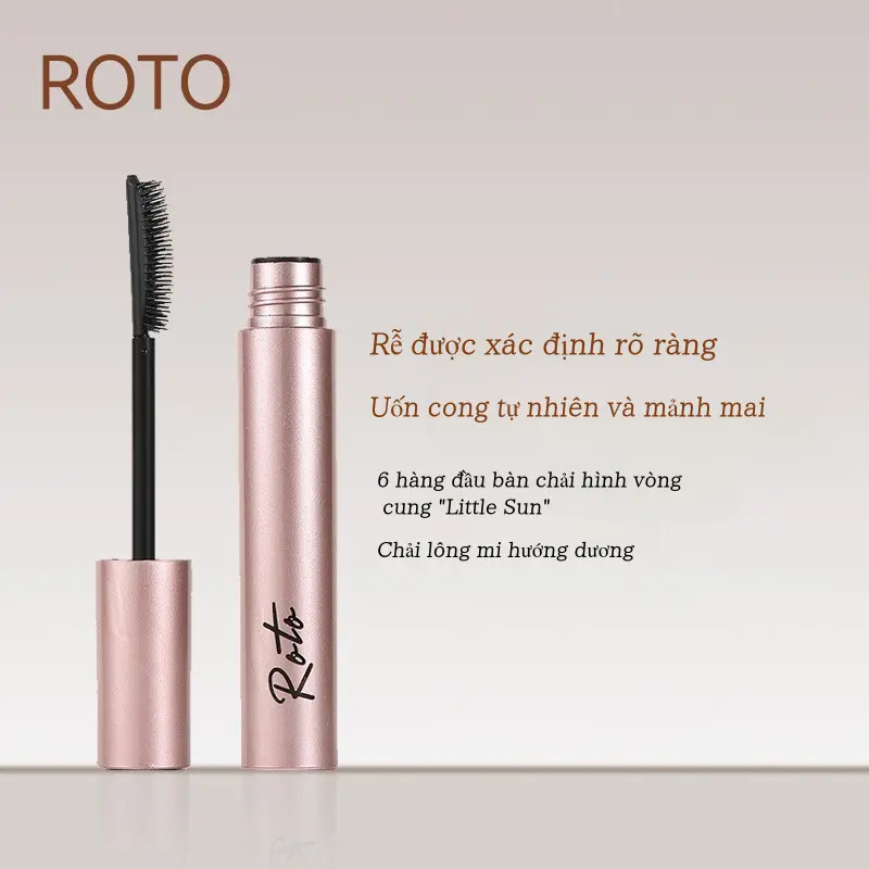 Mascara Mặt Trời Nhỏ Roto, Uốn Cong Dài, Tạo Kiểu Lâu Trôi, Chống Nhòe, Chống Lem, Không Thấm Nước, Chống Mồ Hôi, Bán Buôn, Trang Điểm Nữ Cosmetic Mỹ Phẩm Women Thùng Khẩu 1