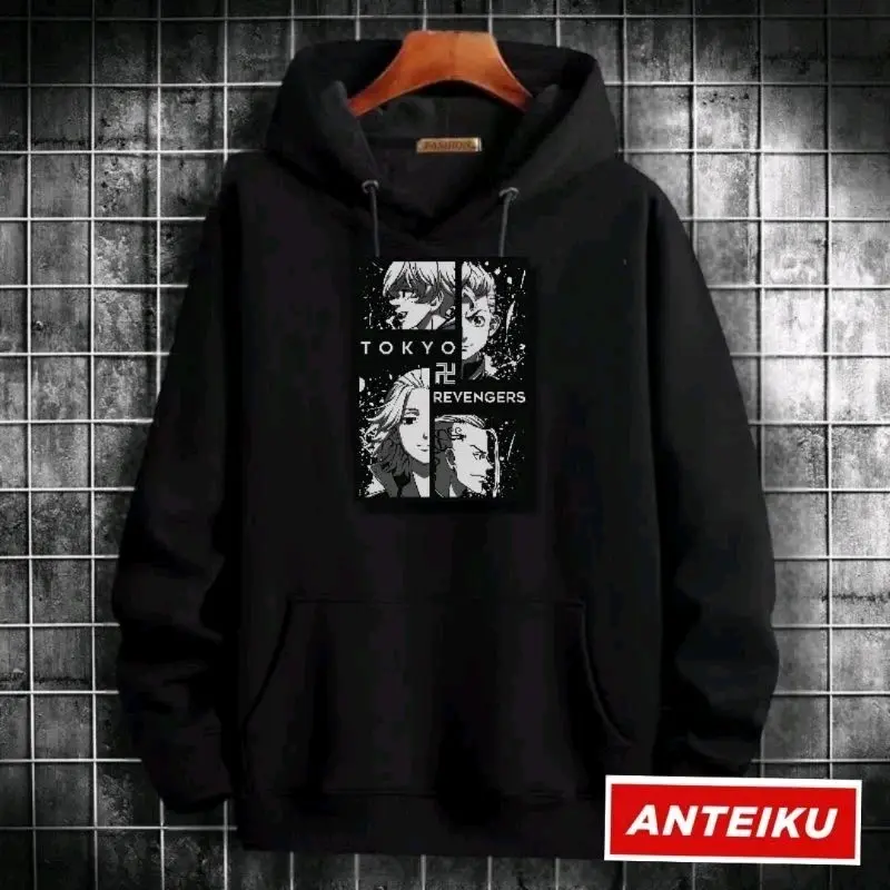 HOODIE JUMPER ZIPPER ANIME TOKYO REVENGER GANG BLACK DRAGON ALL SIZE S-XXL