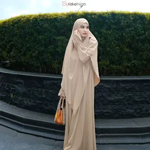 RIZKA HIJAB Saliha Abaya Set French Khimar Gamis Syar'i Turkey Arab Umroh Haji Mewah