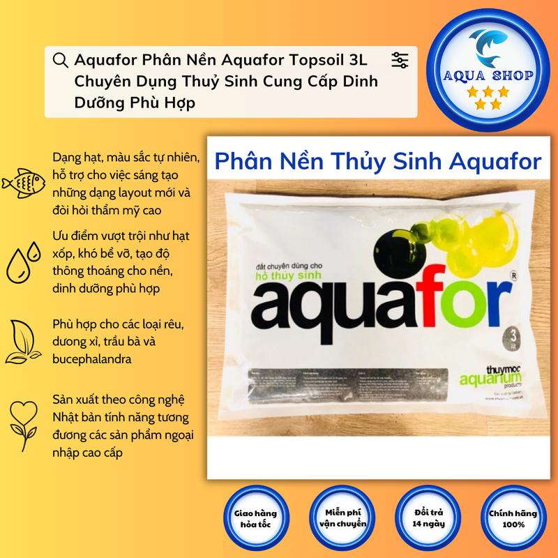 Phân nền Aquafor 3 lít , phân nền thủy sinh, đất nền thủy sinh
