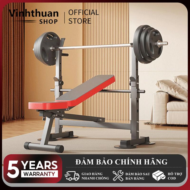 Ghế tập tạ đa năng ghế gập bụng ghê tập gym đa năng tạ đẩy Ghế tạ đòn thiết bị thể thao có thể gấp gọn tiện lợi nhanh chóng màu đỏ đen mạnh mẽ