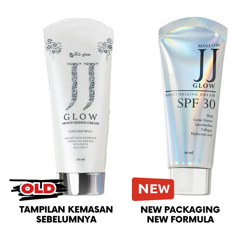 MS GLOW JJ Glow Moisturizing Cream SPF 30 Semua Jenis Kulit Wajah Moisturizer Pelembab Mencerahkan 1
