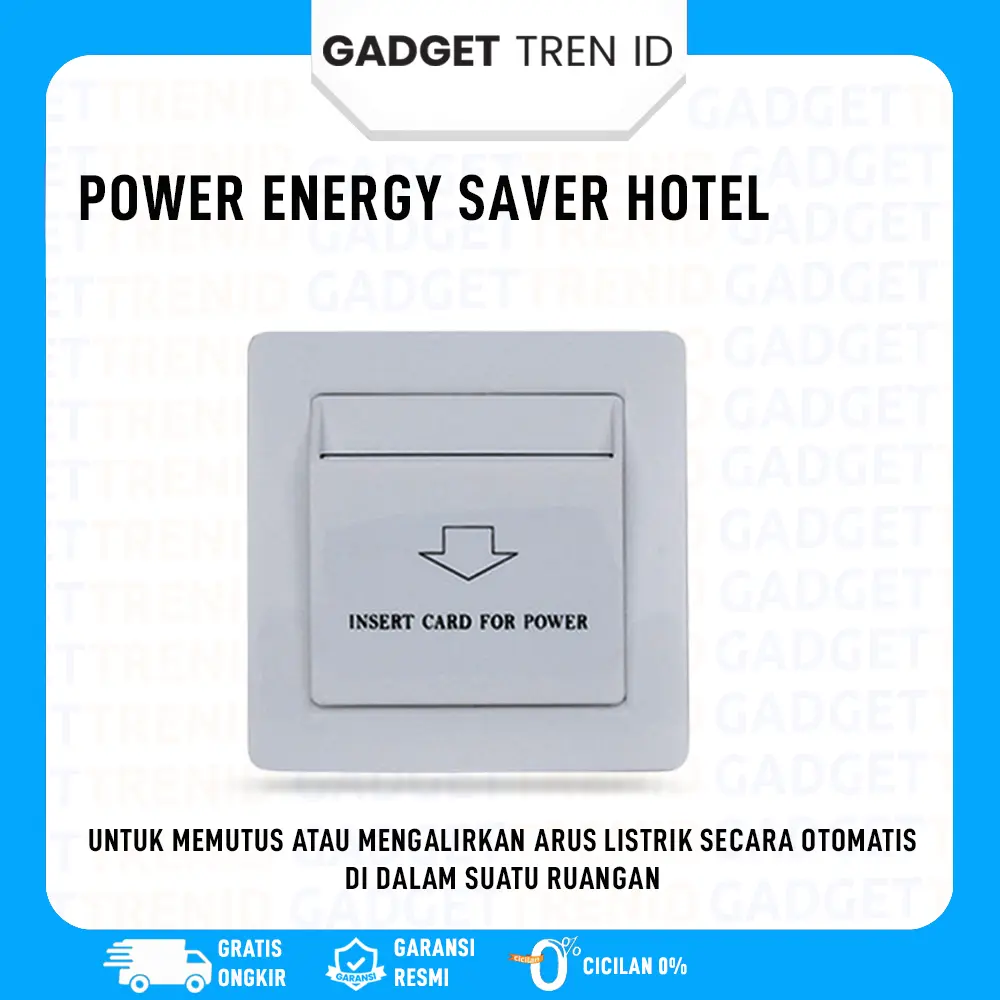 RFID 13.56Mhz card Saklar Hemat Energi Energy saver switch kartu hotel Warna Putih