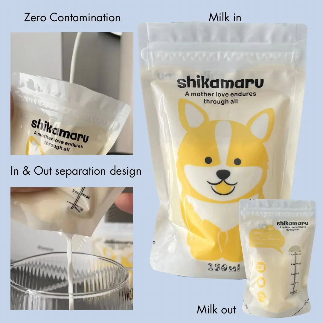 KANTONG ASI 150 ML SHIKAMARU DOUBLE ZIPPER BPA FREE Bayi