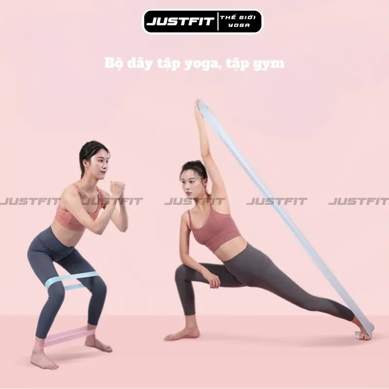 Dây Flexband kháng lực JUSTFIT cao su thun đàn hồi tập Gym Yoga Pilates Thể Lực 1.5M Dây Kháng Lực Tập Yoga 1