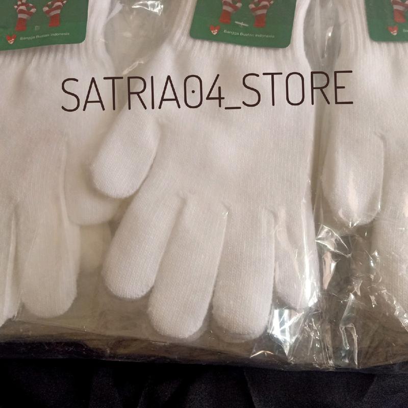 sarung tangan putih polos /paskibra cewek cowok Rajut 1