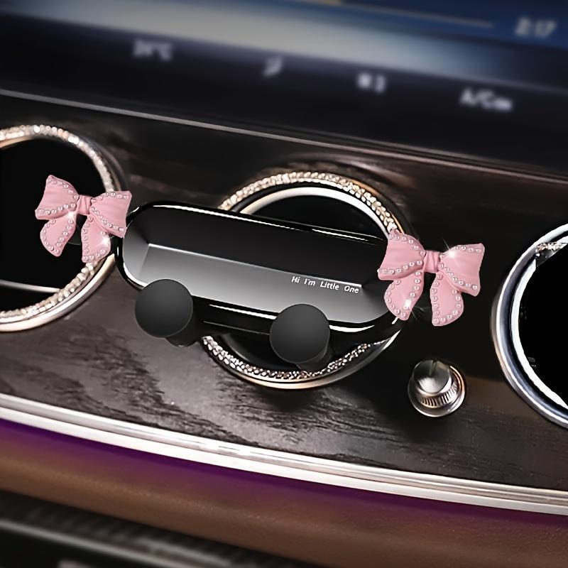 Car Air Vent Phone Holder, Cute Bowknot Design Car Phone Holder, Universal Car Interior Accessories for Women 6