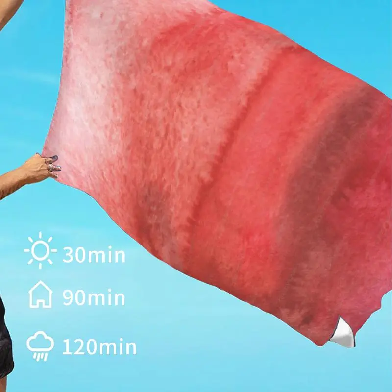 Watermelon Pattern Beach Towel, Soft Quick Drying Towel, Lightweight & Durable Beach Towel for Travel, Camping, Swimming, Beach Party, Yoga 3
