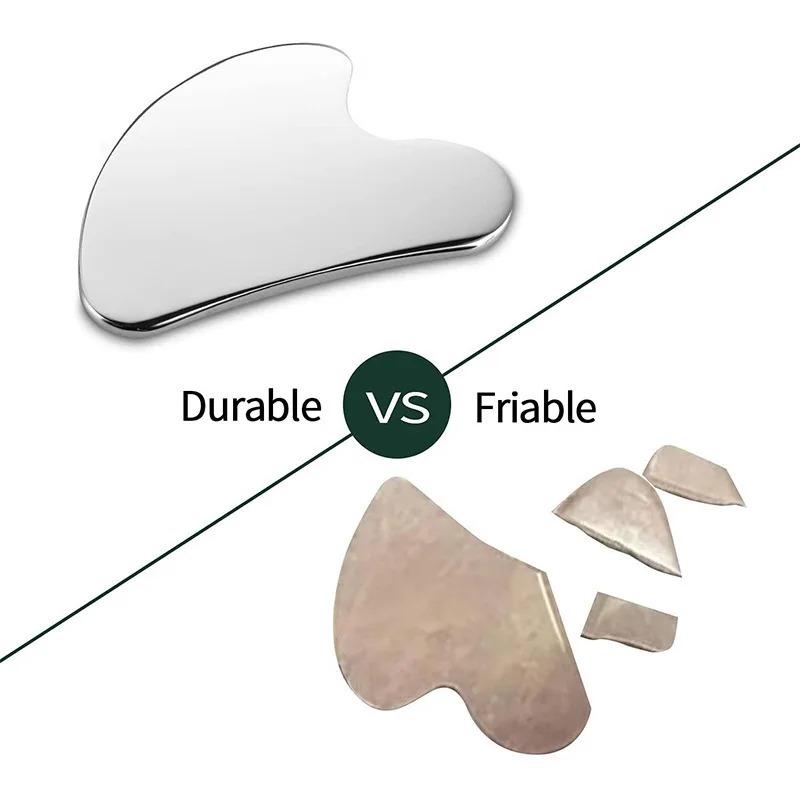 Product Introduction of 1Pcs Stainless Steel Gua Sha Scraper Massager For Face Neck Body Guasha Massage Tool Facial Skin Care Guasha Board Face Massager Body Care Comfort 10