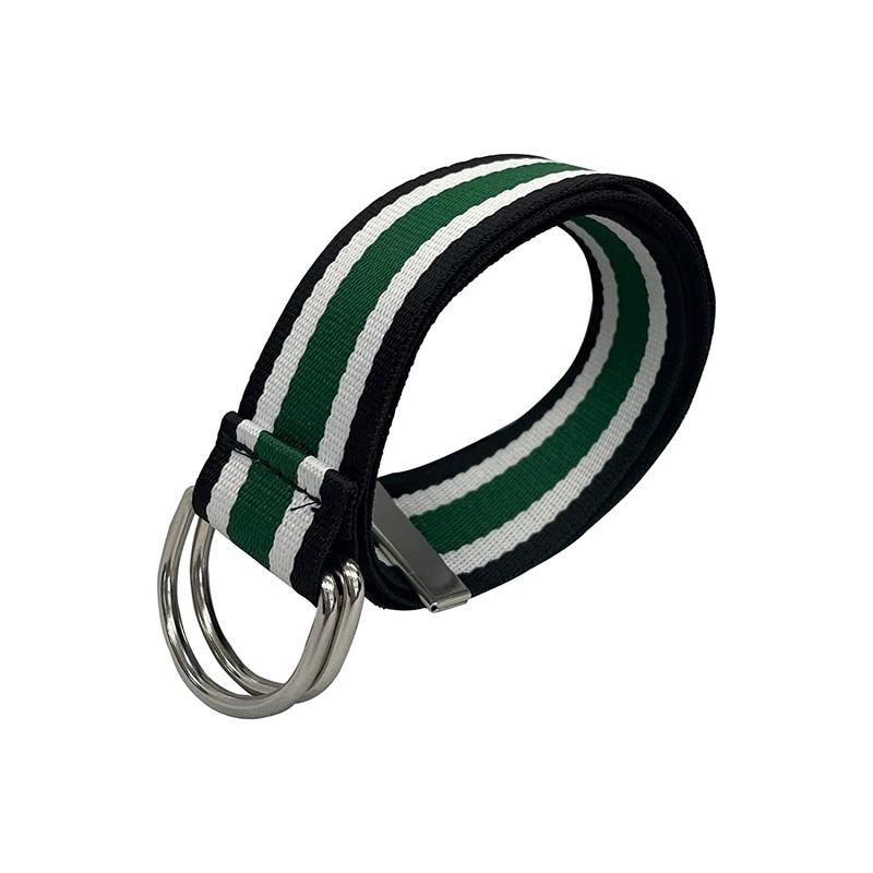 Product Introduction of Trimming Shop Canvas Belt with Double D - Ring Buckle for Men & Women, Adjustable Waistband Braided Webbing Belt for Formal & Casual Wear, Dresses, Tri-Colour, 34mm Wide 3