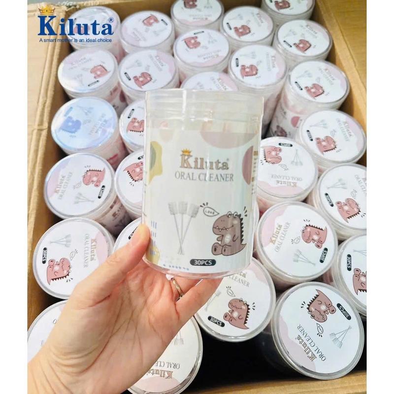 Que Rơ luoi Kiluta - Gạc Que Tưa luoi hộp 30 que an toàn Cho Bé 1