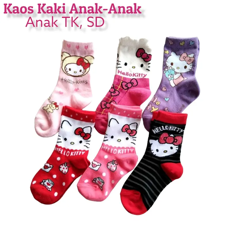 Paket 3 pasang kaos kaki anak - Anak import / kaos kaki anak TK, SD  Motif Fashion 3